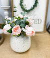 Real touch Peony with Eucalyptus-home floral decor