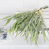 Pack of 6 stems-18.75inch Long grey green frosted flocked seeded greenery-home decor bouquet filler - Angel Isabella