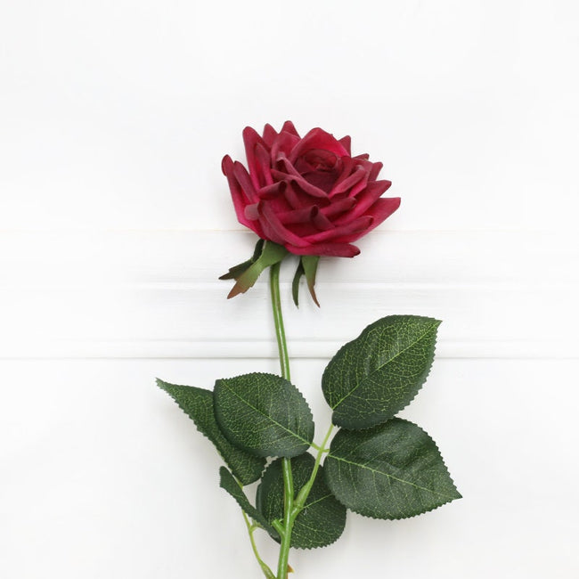 Valentines Single Stem Real Touch Rose, Realistic Rose